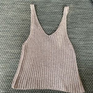 Sweater tank, light purple/pink, size small
